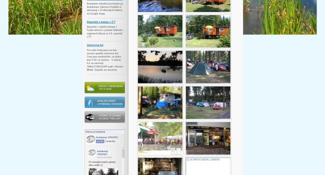 Fotografie reference - Tvorba webových stránek – Kemp Sykovec
