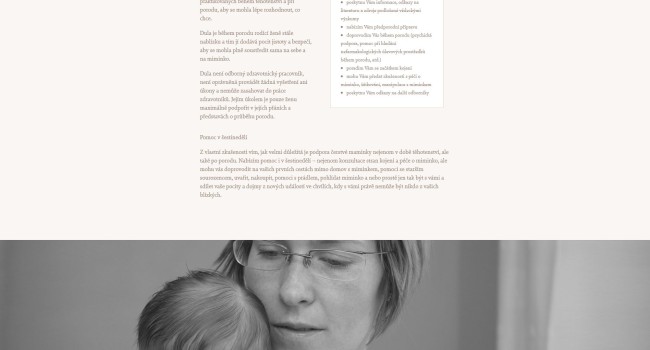 Fotografie reference - Podpora u porodu