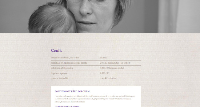 Fotografie reference - Podpora u porodu