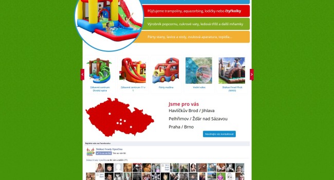Fotografie reference - Tvorba webových stránek Skákací hrady Vysočina