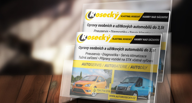 Fotografie reference - Návrh reklamy a tiskovivn – Autoservis Rosecký Hamry nad Sázavou