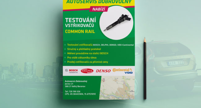 Fotografie reference - Grafický návrh reklamního letáku pro autoservis