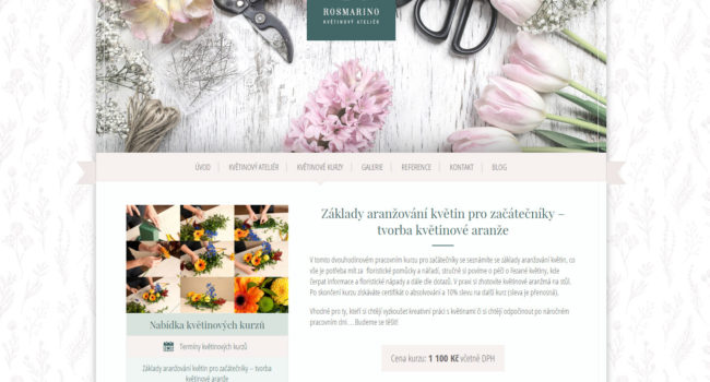Fotografie reference - Tvorba webových stránek Rosmarino – Květinový ateliér