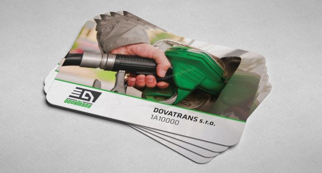 Fotografie reference - Grafický návrh pro zákaznické karty čerpací stanice společnosti Dovatrans