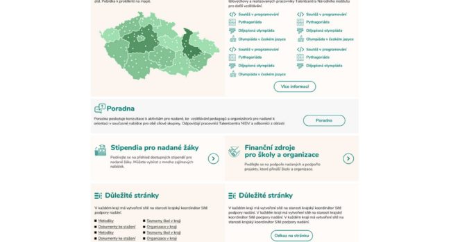 Fotografie reference - Návrh grafiky portál Talentovaní.cz