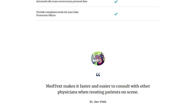 Fotografie reference - Realizace webových stránek pro mobilní aplikaci MedText